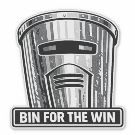 Bin Sentinel: Bin voor de Win Helm Sticker (Voorkant)