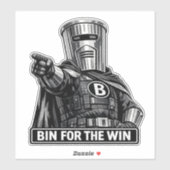 Bin Sentinel: Bin voor de Win Waterdichte Sticker (Vel)