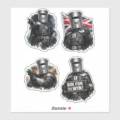 Bin Sentinel: Bin voor de Win Waterdichte Stickers (Vel)