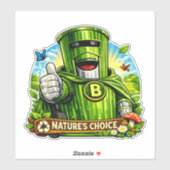 Bin Sentinel: Nature's Choice Wielbak Sticker (Vel)