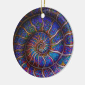 binair ammoniet keramisch ornament (Links)