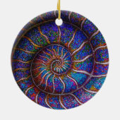 binair ammoniet keramisch ornament (Achterkant)