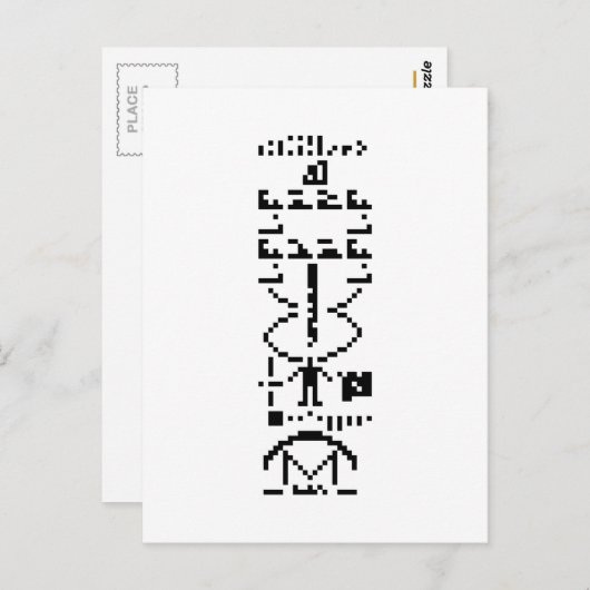 Binair Bericht van 1974 Briefkaart (Voorkant / Achterkant)