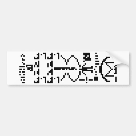 Binair Bericht van 1974 Bumpersticker (Voorkant)