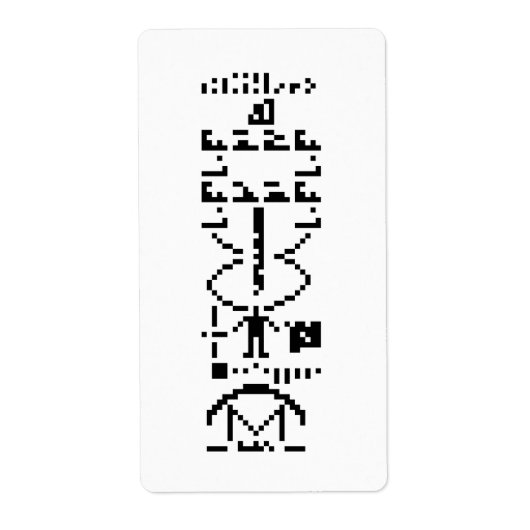 Binair Bericht van 1974 Etiket (Voorkant)