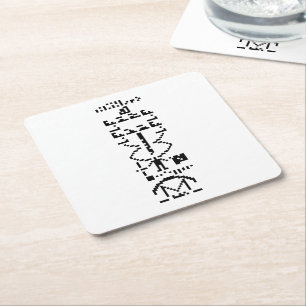 Binair Bericht van 1974 Kartonnen Onderzetters