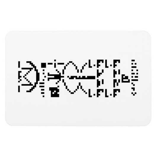 Binair Bericht van 1974 Magneet (Horizontaal)