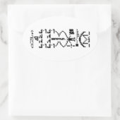 Binair Bericht van 1974 Ovale Sticker (Tas)