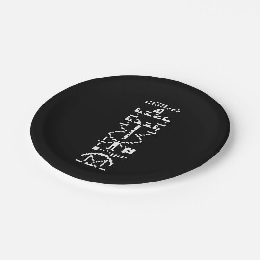 Binair Bericht van 1974 Papieren Bordje (Gekanteld)