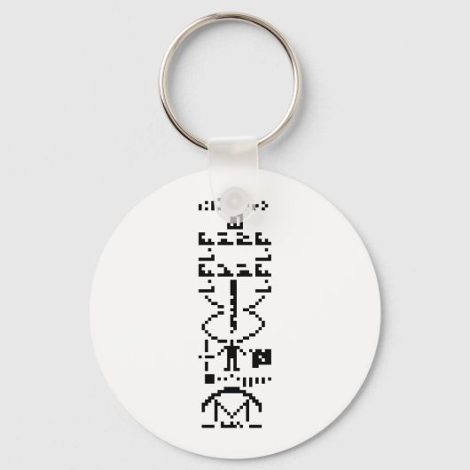 Binair Bericht van 1974 Sleutelhanger (Voorkant)