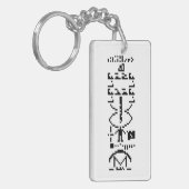 Binair Bericht van 1974 Sleutelhanger (Voorkant Links)