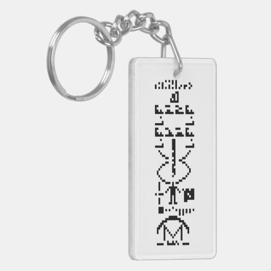 Binair Bericht van 1974 Sleutelhanger (Voorkant Links)