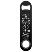 Binair Bericht van 1974 Speed Flessenopener (Achterkant)