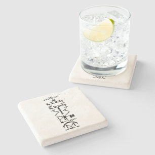 Binair Bericht van 1974 Stenen Onderzetter