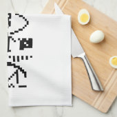 Binair Bericht van 1974 Theedoek (Quarter Fold)