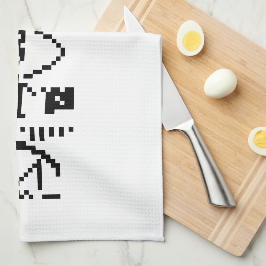 Binair Bericht van 1974 Theedoek (Quarter Fold)