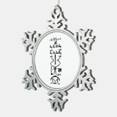 Binair Bericht van 1974 Tin Sneeuwvlok Ornament (Rechts)