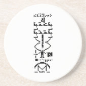 Binair Bericht van 1974 Zandsteen Onderzetter (Voorkant)