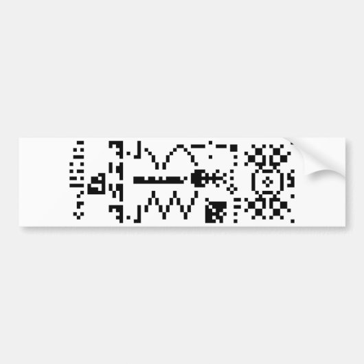 Binair berichtenantwoord van Arecibo Bumpersticker (Voorkant)