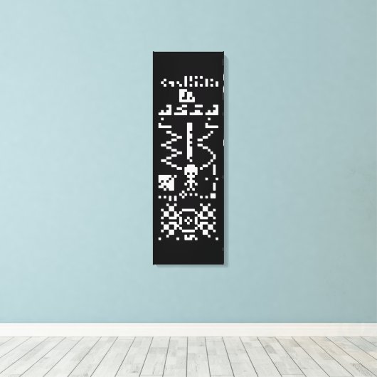 Binair berichtenantwoord van Arecibo Canvas Afdruk (Insitu (Houten vloer))