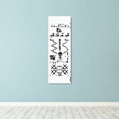 Binair berichtenantwoord van Arecibo Canvas Afdruk (Insitu (Houten vloer))