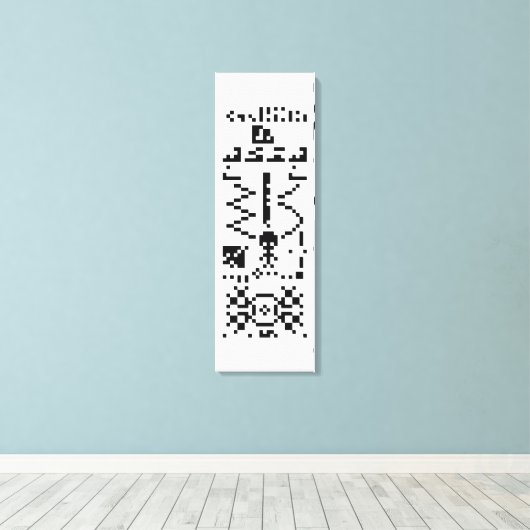 Binair berichtenantwoord van Arecibo Canvas Afdruk (Insitu (Houten vloer))