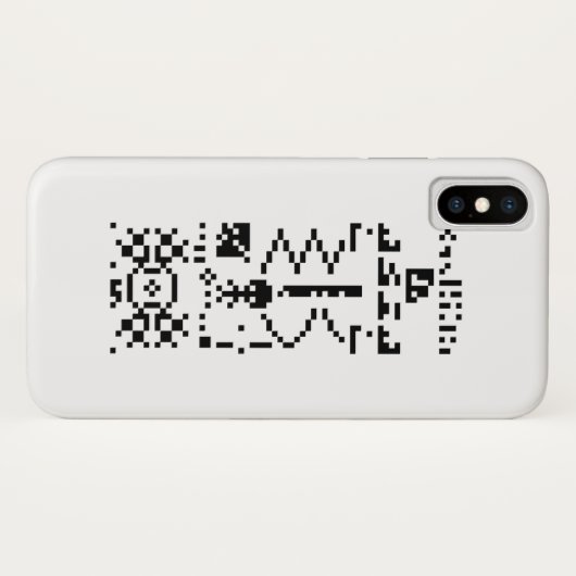 Binair berichtenantwoord van Arecibo Case-Mate iPhone Case (Achterkant (horizontaal))