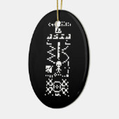 Binair berichtenantwoord van Arecibo Keramisch Ornament (Links)