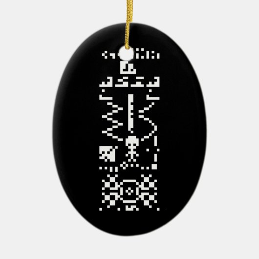 Binair berichtenantwoord van Arecibo Keramisch Ornament (Voorkant)