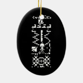 Binair berichtenantwoord van Arecibo Keramisch Ornament (Achterkant)