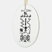 Binair berichtenantwoord van Arecibo Keramisch Ornament (Links)