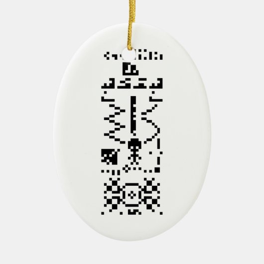 Binair berichtenantwoord van Arecibo Keramisch Ornament (Voorkant)