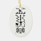 Binair berichtenantwoord van Arecibo Keramisch Ornament (Achterkant)