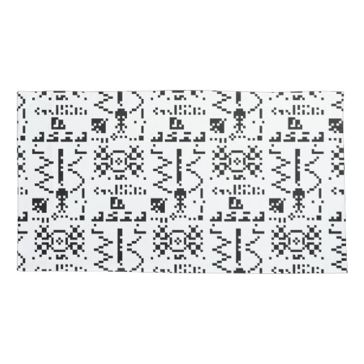 Binair berichtenantwoord van Arecibo Kussensloop (Achterkant-Links)