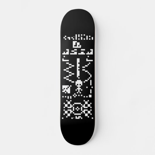 Binair berichtenantwoord van Arecibo Persoonlijk Skateboard (Voorkant)