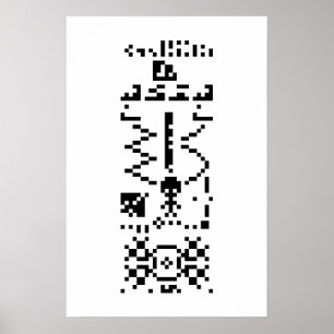 Binair berichtenantwoord van Arecibo Poster