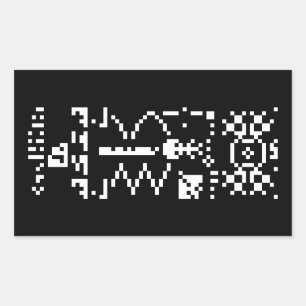 Binair berichtenantwoord van Arecibo Rechthoekige Sticker