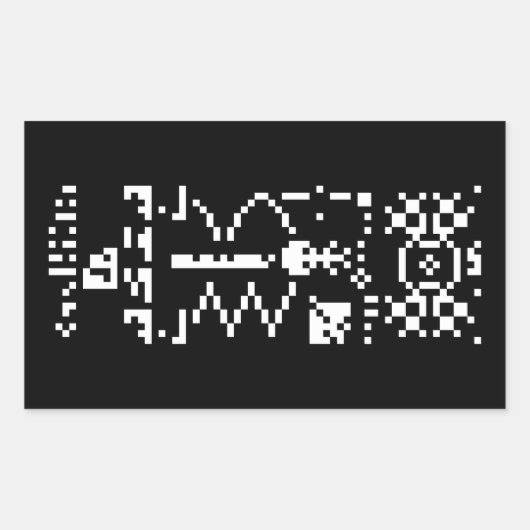 Binair berichtenantwoord van Arecibo Rechthoekige Sticker (Voorkant)