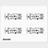 Binair berichtenantwoord van Arecibo Rechthoekige Sticker (Vel)