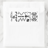 Binair berichtenantwoord van Arecibo Rechthoekige Sticker (Tas)