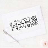 Binair berichtenantwoord van Arecibo Rechthoekige Sticker (Envelop)