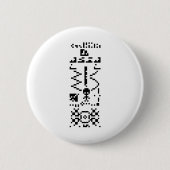 Binair berichtenantwoord van Arecibo Ronde Button 5,7 Cm (Voorkant)