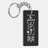 Binair berichtenantwoord van Arecibo Sleutelhanger (Voorkant Links)