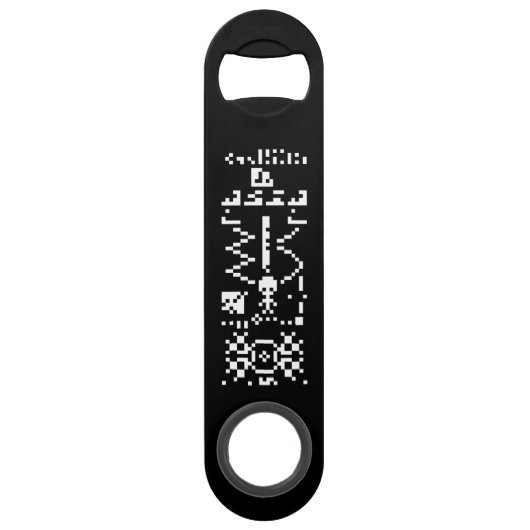 Binair berichtenantwoord van Arecibo Speed Flessenopener (Voorkant)