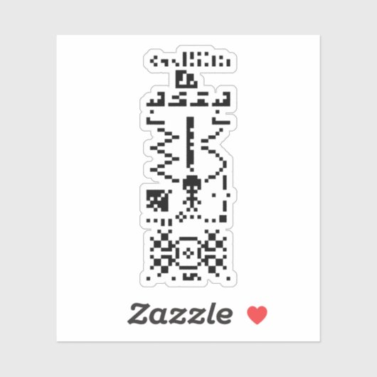 Binair berichtenantwoord van Arecibo Sticker (Vel)