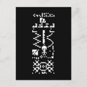 Binair berichtenantwoord van Arecibo Uitnodiging Briefkaart (Voorkant)