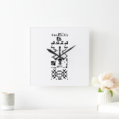 Binair berichtenantwoord van Arecibo Vierkante Klok (Huis)