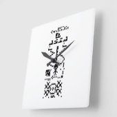 Binair berichtenantwoord van Arecibo Vierkante Klok (Hoek)