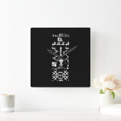 Binair berichtenantwoord van Arecibo Vierkante Klok (Huis)