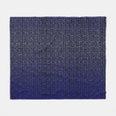 Binair blauw fleece deken (Voorkant (Horizontaal))